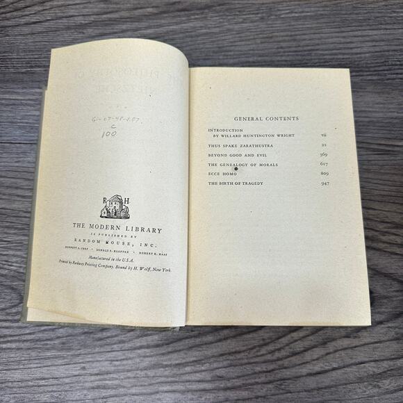 The Philosophy of Nietzsche by Friedrich Nietzsche The Modern Library Hardcover - Picture 3 of 5